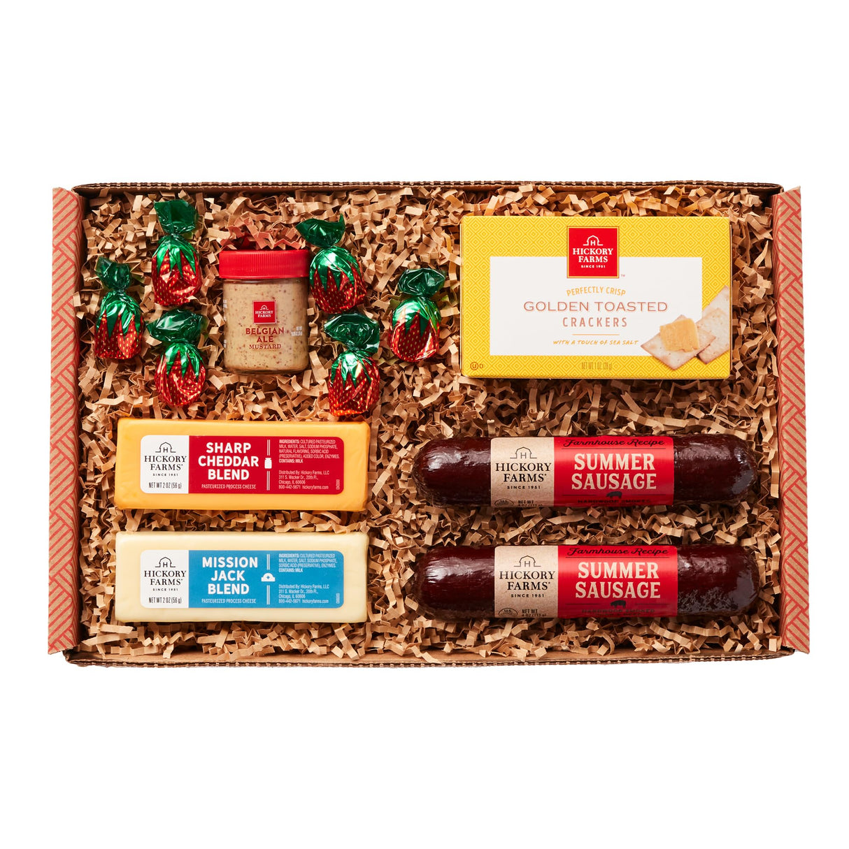 Hickory Farms Farmhouse Meat & Cheese Food Gift Basket (Small) - Food Gift Box | Charcuterie Board Food | Sausage and Cheese | Father's Day Gift | Mother's Day Gift | Christmas Gift Basket | Holiday Gift Basket | Housewarming Gift | Gourmet Food Gift Bask Hickory Farms