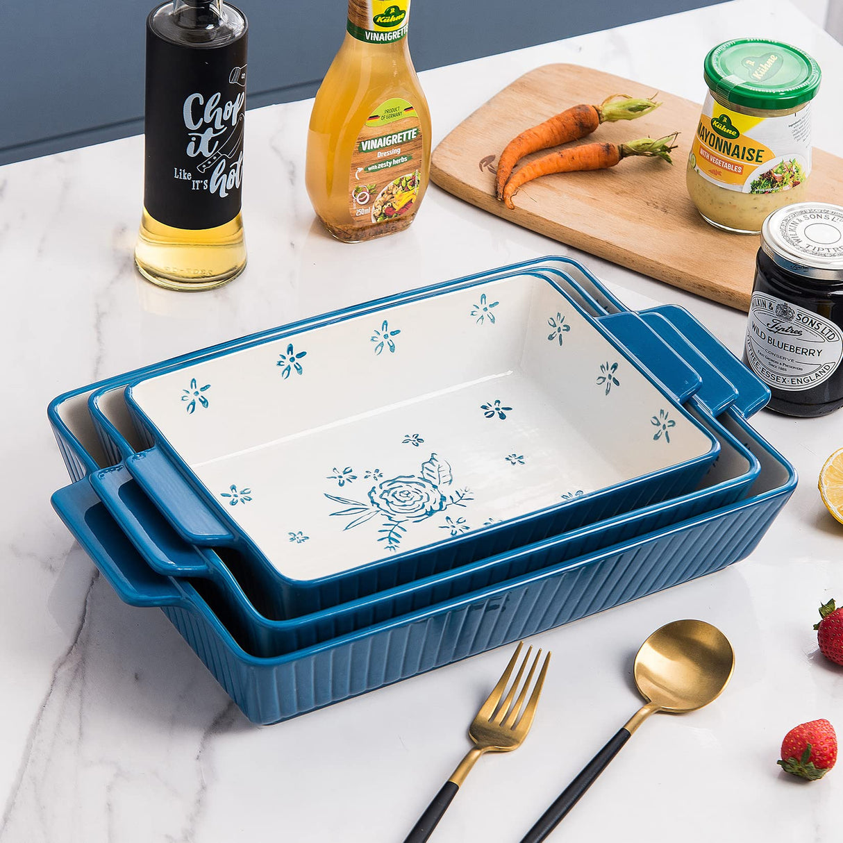 Wisenvoy Baking Dish Casserole Dish Ceramic Casserole Dishes For Oven Lasagna Pan Bakeware Sets Baking Dish Set Wisenvoy