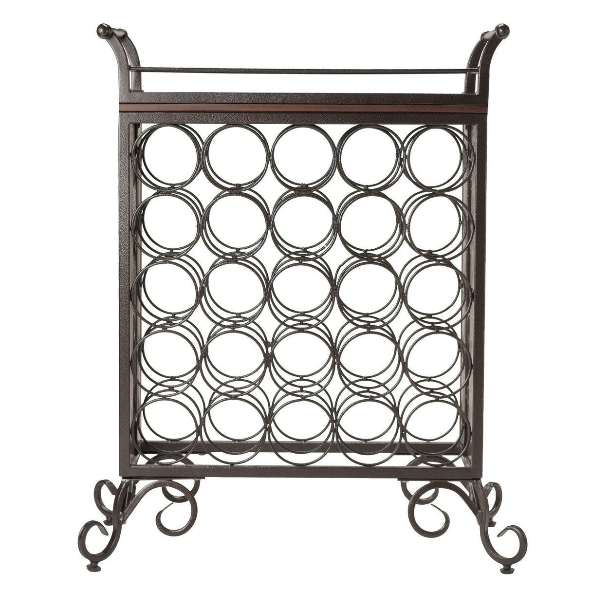 Winsome Wood Antique Bronze Finish Silvano Wine Rack Winsome