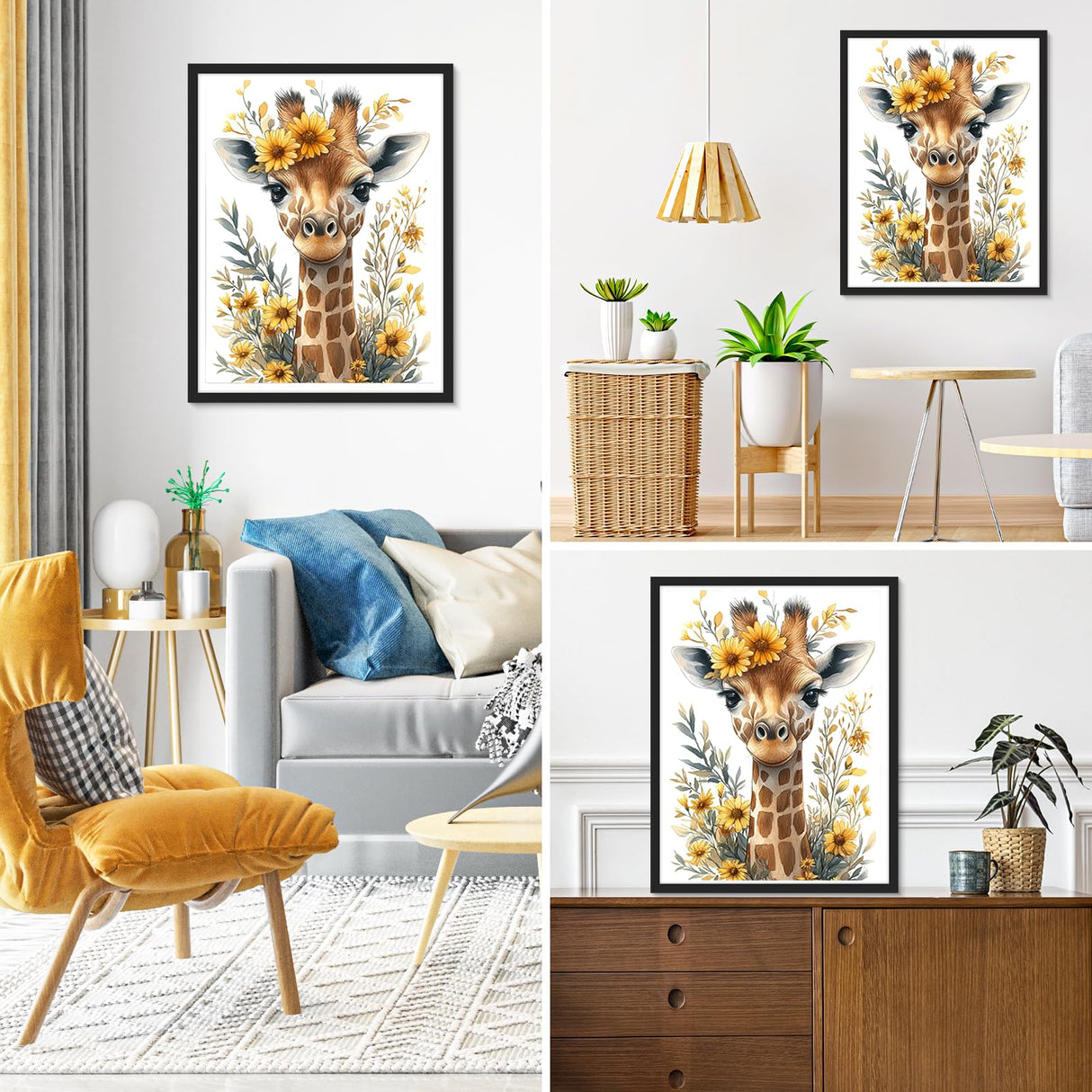 Auremi Diamond Art Painting Kits for Adults, 5D Giraffe Diamond Painting Kits for Adults Beginners DIY Full Drill Animal Diamond Dots Crystal Craft Kits for Home Wall Decor Gifts 11.8x15.7 inch Auremi