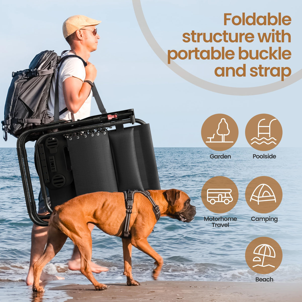 Yaheetech Zero Gravity Recliners Outdoor Adjustable Folding Reclining Lounge Chairs w/Pillows, Cup Holder Trays and Carry Strap for Patio Backyard Beach Black Set of 2 Yaheetech