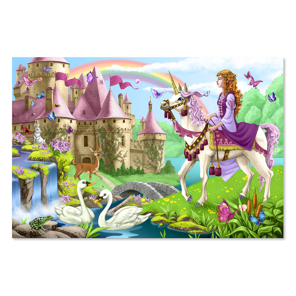 Melissa & Doug Fairy Tale Castle Jumbo Jigsaw Floor Puzzle (48 pcs, 2 x 3 feet) - FSC Certified Melissa & Doug