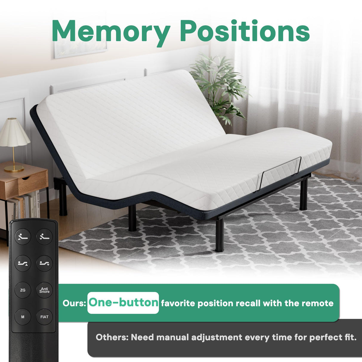 Cozy Castle King Adjustable Bed Frame with Wireless Remote, Zero Gravity, Head and Foot Incline, Adjustable Leg Heights, Electric Bed Frame for Ultimate Comfort Cozy Castle