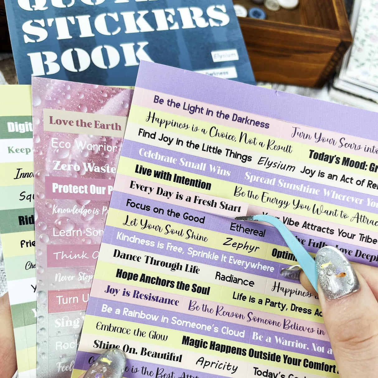 PRSTINCOL 2346PCS Quote Stickers,48 Sheets Scrapbook Supplies Kit Word Stickers for Journaling, Card Making, Vision Board Supplies for Adults Crafting PRSTINCOL