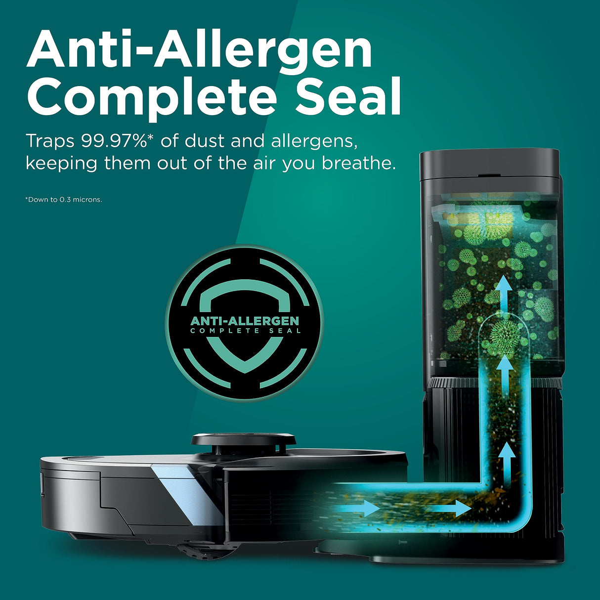 Shark Matrix Plus 2in1 Robot Vacuum & Mop with Sonic Mopping, Matrix Clean, Home Mapping, HEPA Bagless Self Empty Base, CleanEdge, for Pet Hair, WiFi, Black/Mocha, AV2630WA Shark