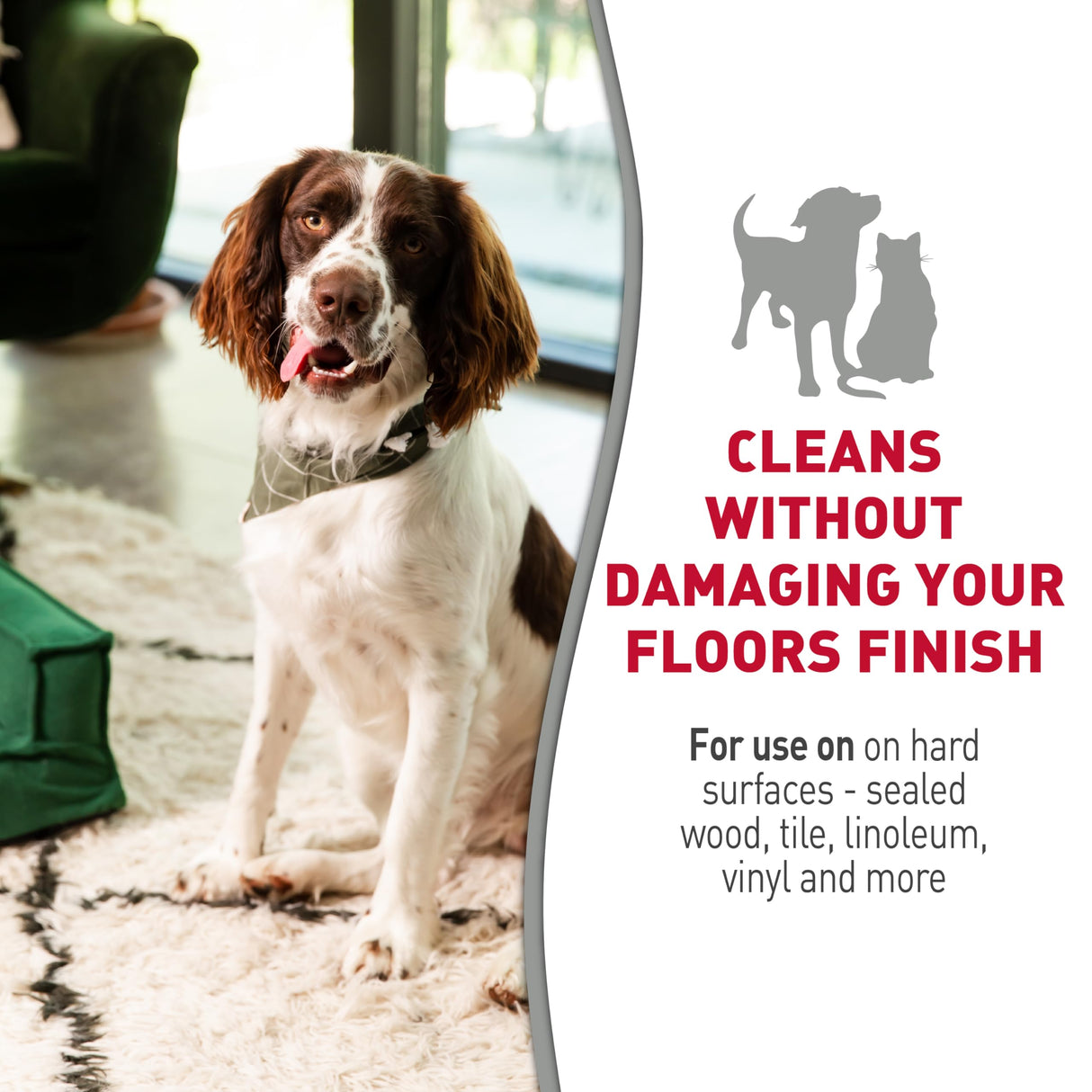 Nature's Miracle Hard Floor Cleaner, 24 Ounces, Dual-Action Stain And Odor Remover Works To Remove Tough Pet Stains And Odors On Sealed Wood And Hard Floor Surfaces Nature's Miracle