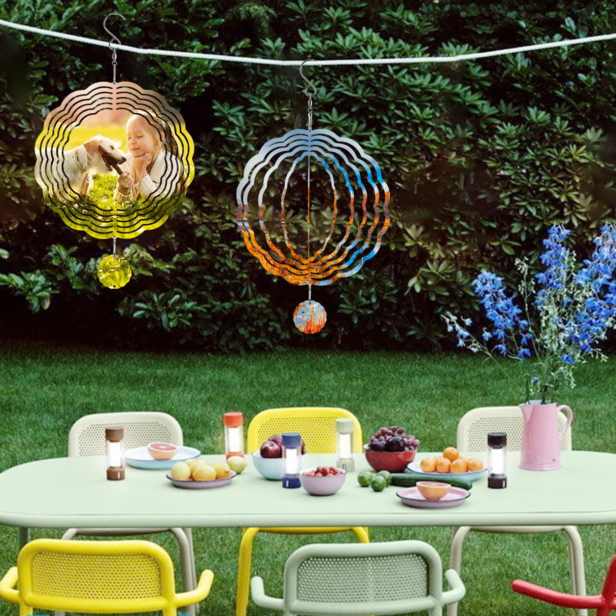 Mmucco 10 Pack Sublimation Wind Spinner Blanks 10 Inch,3D Aluminum Wind Spinners Sublimation Blank DIY Crafts Ornaments for Indoor Outdoor Garden Yard Mmucco