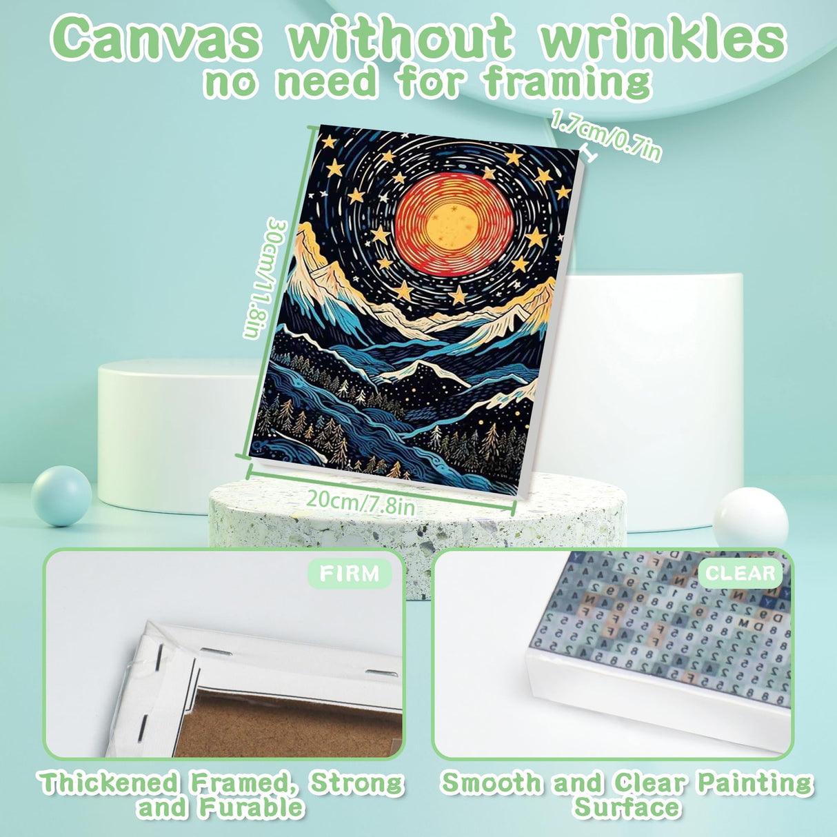 4 Pack Diamond Art Kits for Adults with Framed - Mountain Landscape 5D Diamond Painting Kits for Adults Beginner,Full Round Drill DIY Paint by Diamonds Dot Gem Art and Crafts,for Home Decor 8X12Inch VIGEGU