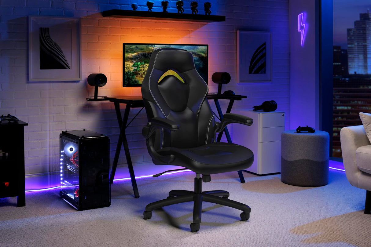 RESPAWN 3085 Gaming Chair - Gamer Chair and Computer Chair, Gaming Chairs, Office Chair with Integrated Headrest, Gaming Chair for Adults, Office Chairs Adjustable Tilt Tension & Tilt Lock - Black RESPAWN
