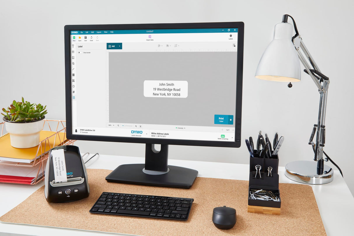 DYMO LabelWriter 550 Series Label Printer with Dymo-Branded Label Compatibility, Automatic Label Recognition, Low Waste, Optimized Direct Thermal Printing, and Plastic-Free Label Packaging DYMO