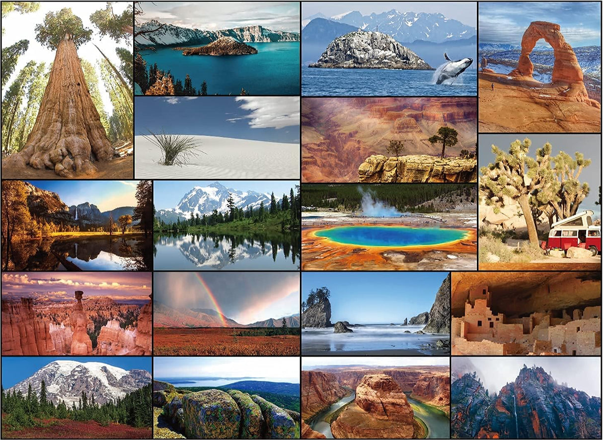 Better Me Our National Parks 1000-Piece Puzzle - USA National Parks Jigsaw Puzzle, Featuring Acadia, Yellowstone, Zion, Arches, Crater Lake, Mount Rainier, and More, National Park Gift (1000 Pieces) Better Me