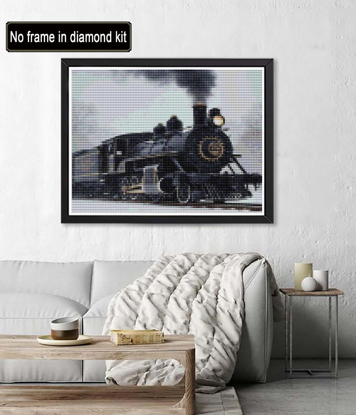 Diymood DIY 5D Diamond Painting Kits for Kids & Adults Train - Diamond Art Kits for Kids & Adults Snow Scene | Full Drill Round | Crystal | Beginner | Home Wall Decor | 12x16 inch Diymood