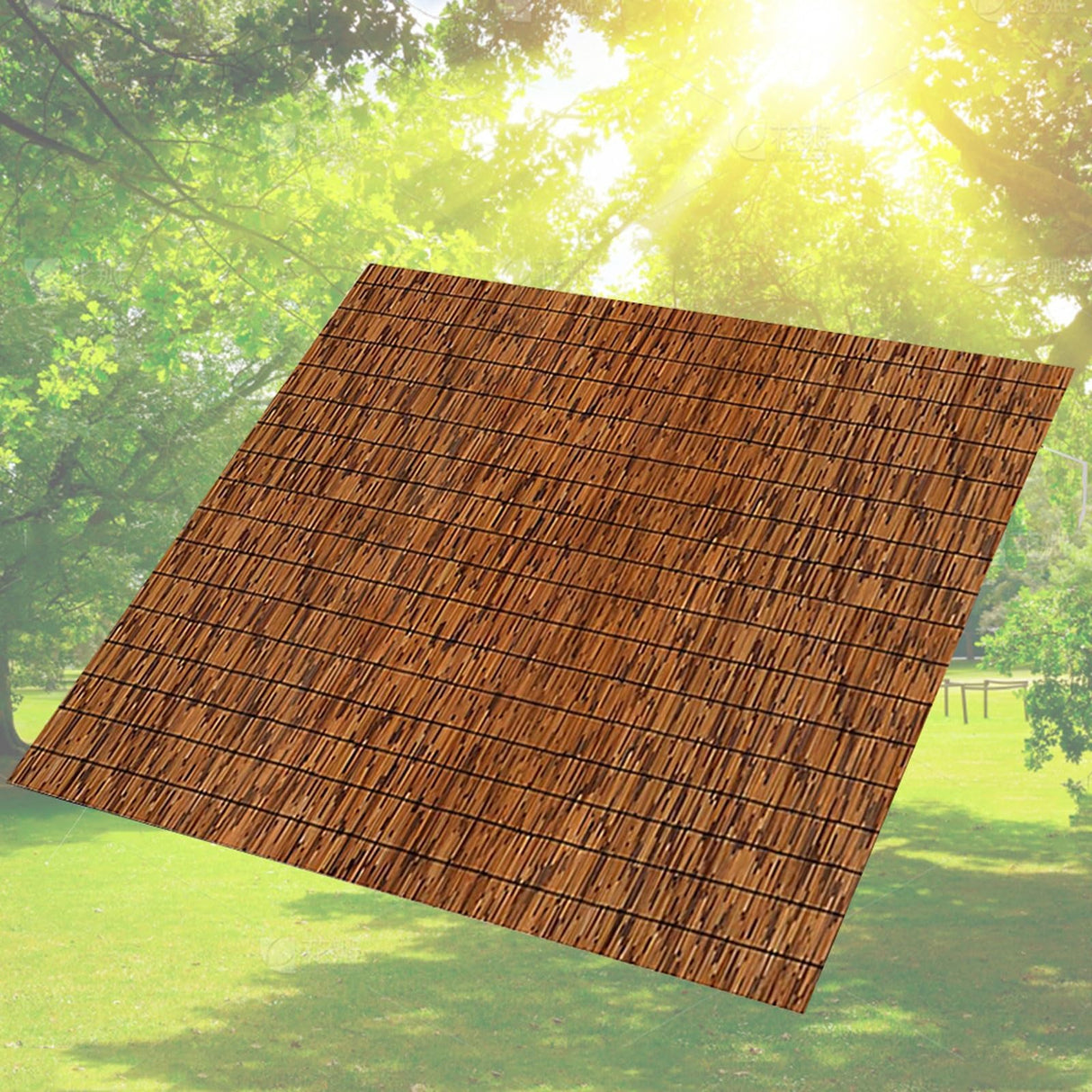 Natural Reed Bamboo Fencing Roll,1.6ft 2.3ft 2.5ft 3.3ft 3.8ft 4.5ftHigh Decorative Privacy Bamboo Fence,Bamboo Privacy Screen for Garden Balcony Window Indoor Outdoor,Privacy Fence(76x274cm(2.5x9ft)) ZMNXAS