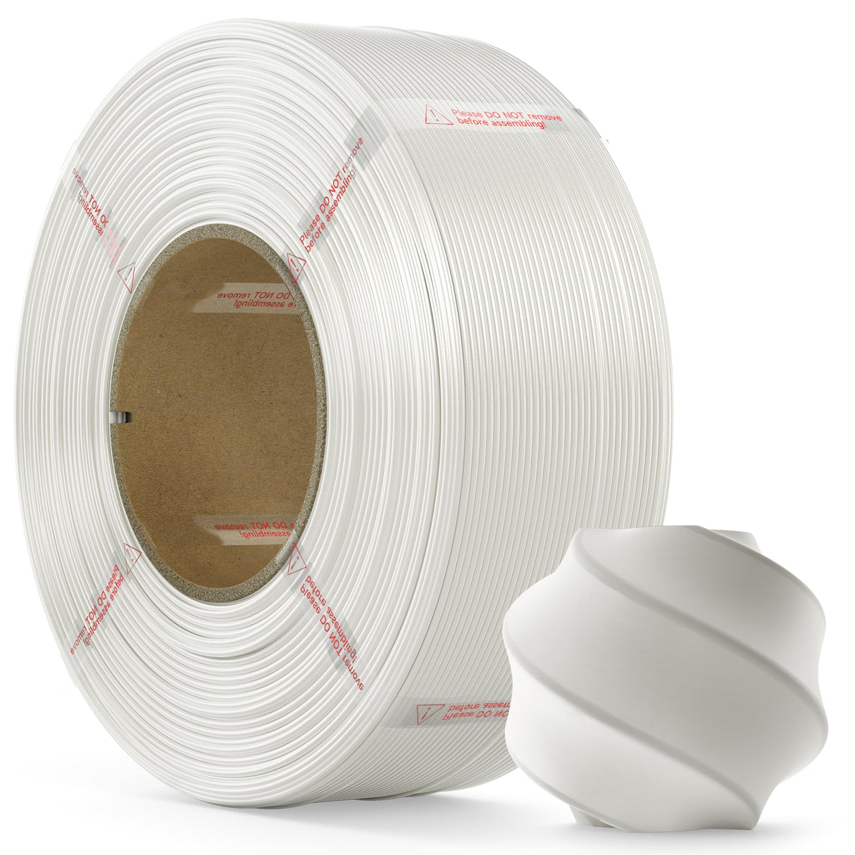 MarsWork PLA Filament 1.75mm PLA 3D Printer Filament(Refill),1kg Refill for Reusable Spools(2.2lbs),Premium Quality 3D Printing Filament for Bambu lab 3D Printers,White MarsWork