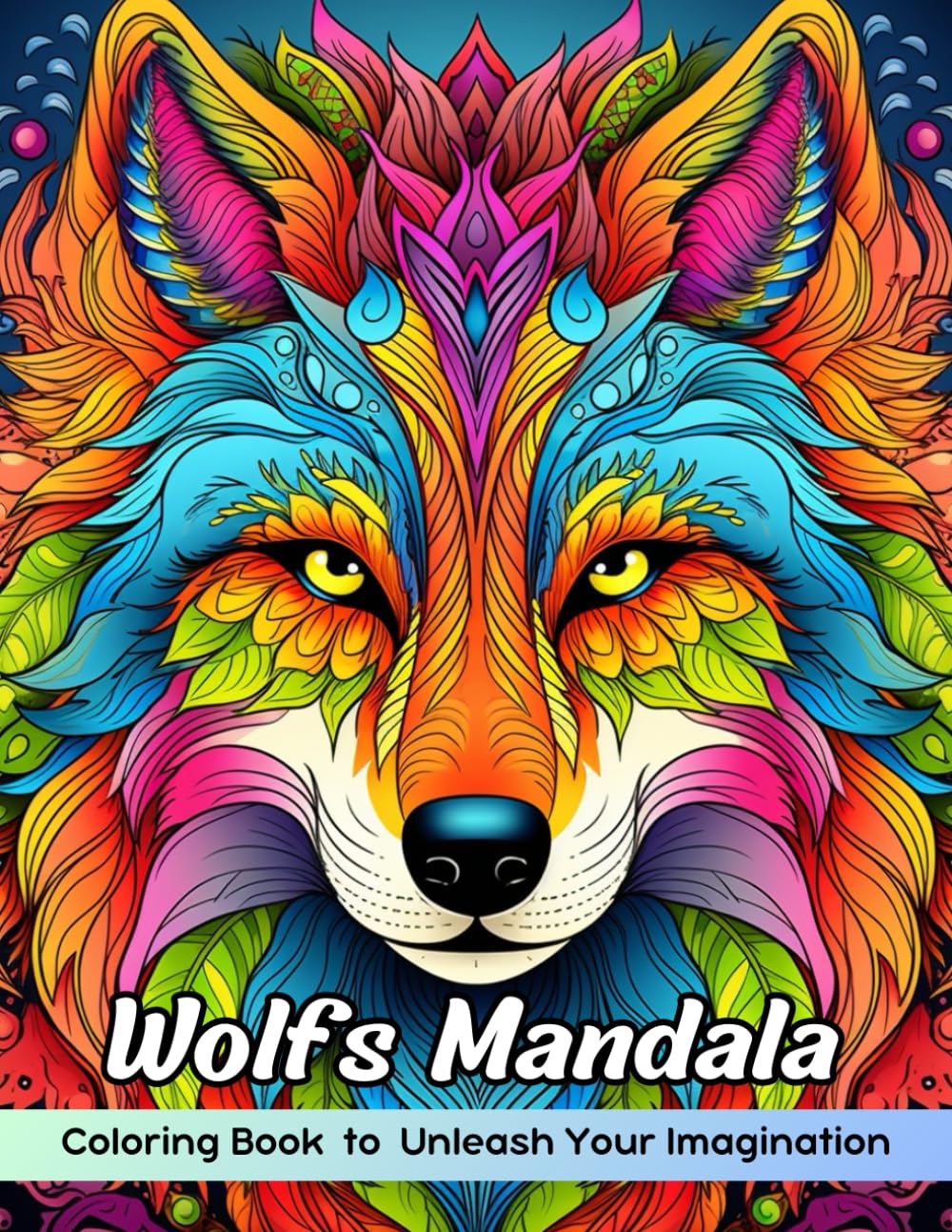 Wolfs Mandala Coloring Book: Wolves Mandala Coloring Page, Mystical Canine Designs for Relaxation Majosta