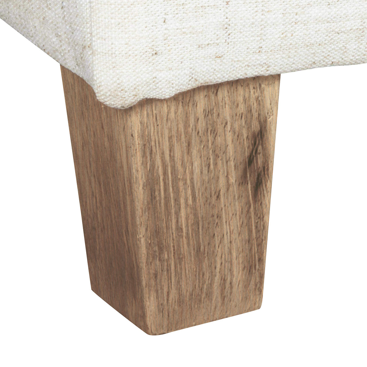 Homepop Home Decor | K7342-F2067 | Classic Square Storage Ottoman with Lift Off Lid | Ottoman with Storage for Living Room & Bedroom, Cream Woven HomePop