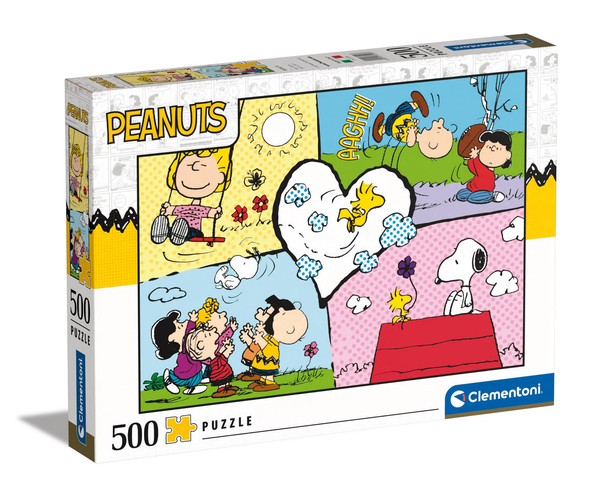 Clementoni - 35558 - Puzzle Peanuts - Jigsaw Puzzle 500 Pieces, Jigsaw Puzzle for Adults, Comic Puzzle - Made in Italy Clementoni