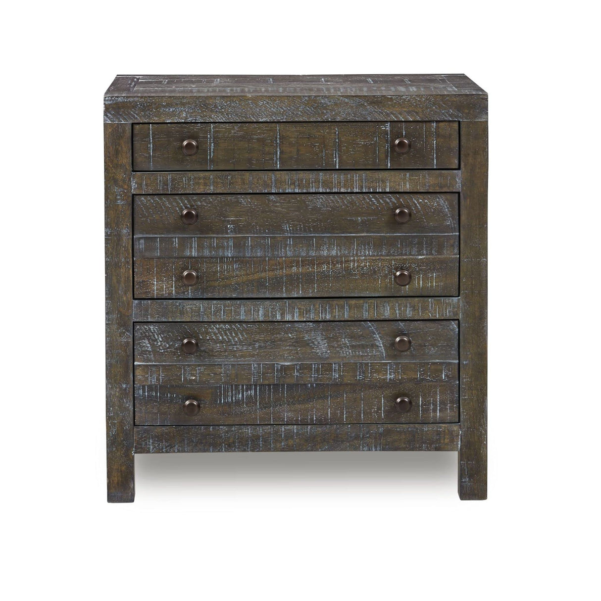 Modus Furniture Solid Wood Nightstand, 3-Drawer, Townsend - Gunmetal Modus Furniture
