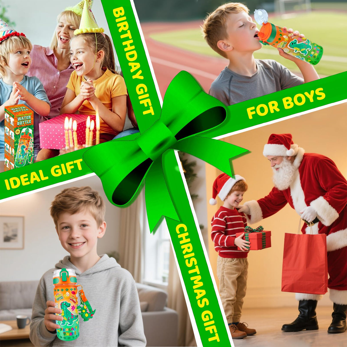 EDSPORTSHOUSE Decorate Your Own Water Bottle Kits for Boys Age 5-12,Dinosaur Painting Crafts,Fun Arts and Crafts Toys for Boys Birthday Christmas(Dinosaur) EDSPORTSHOUSE