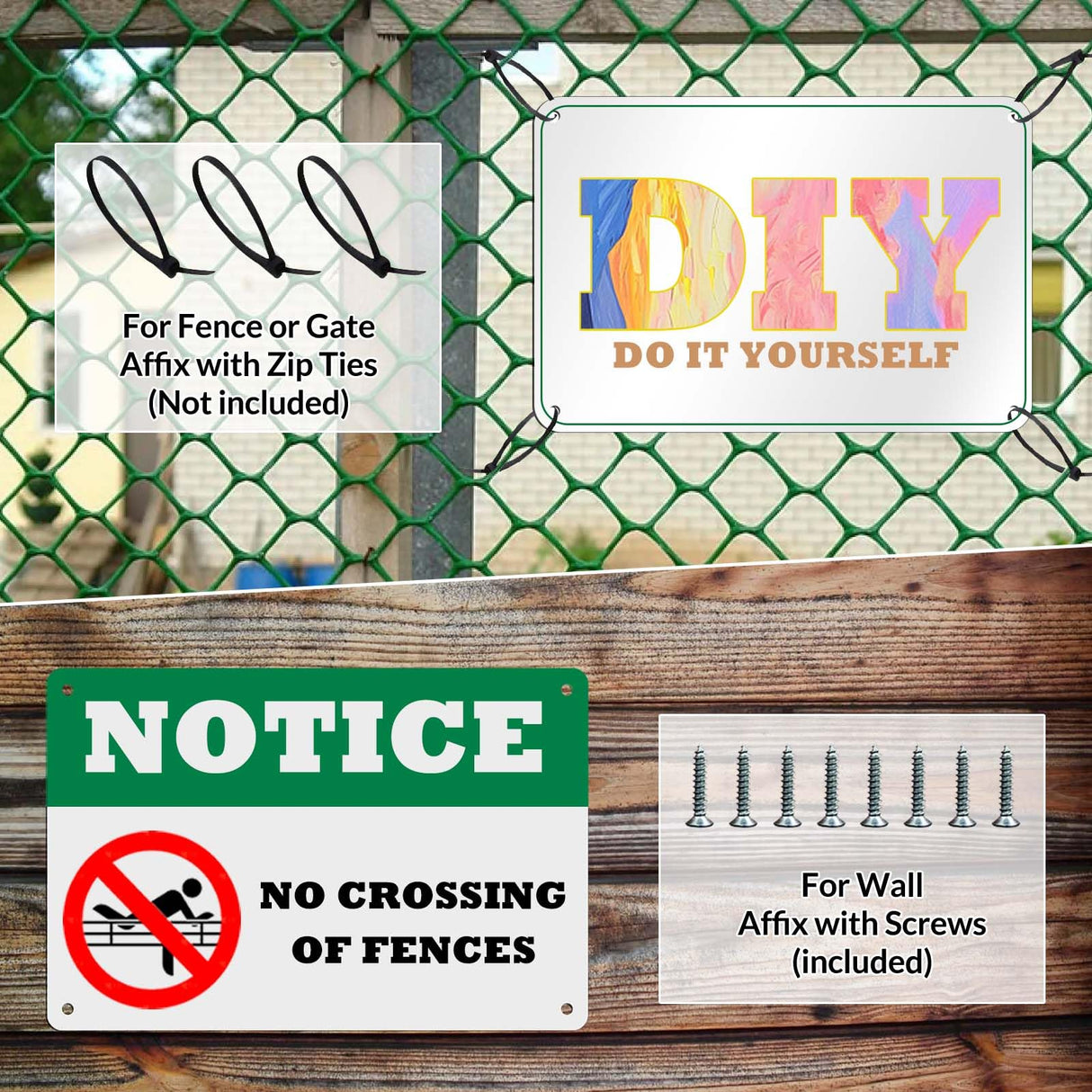 4 Pack 8"x12" Aluminum Sublimation Metal Sign Blanks with Screws, 0.65mm Thickness Bulk Sublimation Blank Yard Signs, Heat Transfer UV Print Sublimation Photo Blanks for Outside, Wall Decor Ickimee