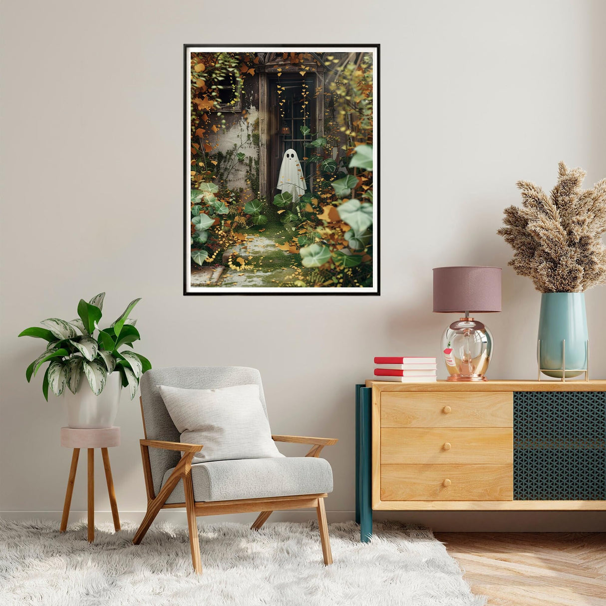 SKRYUIE Paint by Numbers Halloween for Adults, Acrylic Oil Painting by Numbers Kits for Beginner with Paintbrushes Brushes Art Crafts Canvas for Home Decor 16x20 inch / 40x50 cm B49809 SKRYUIE