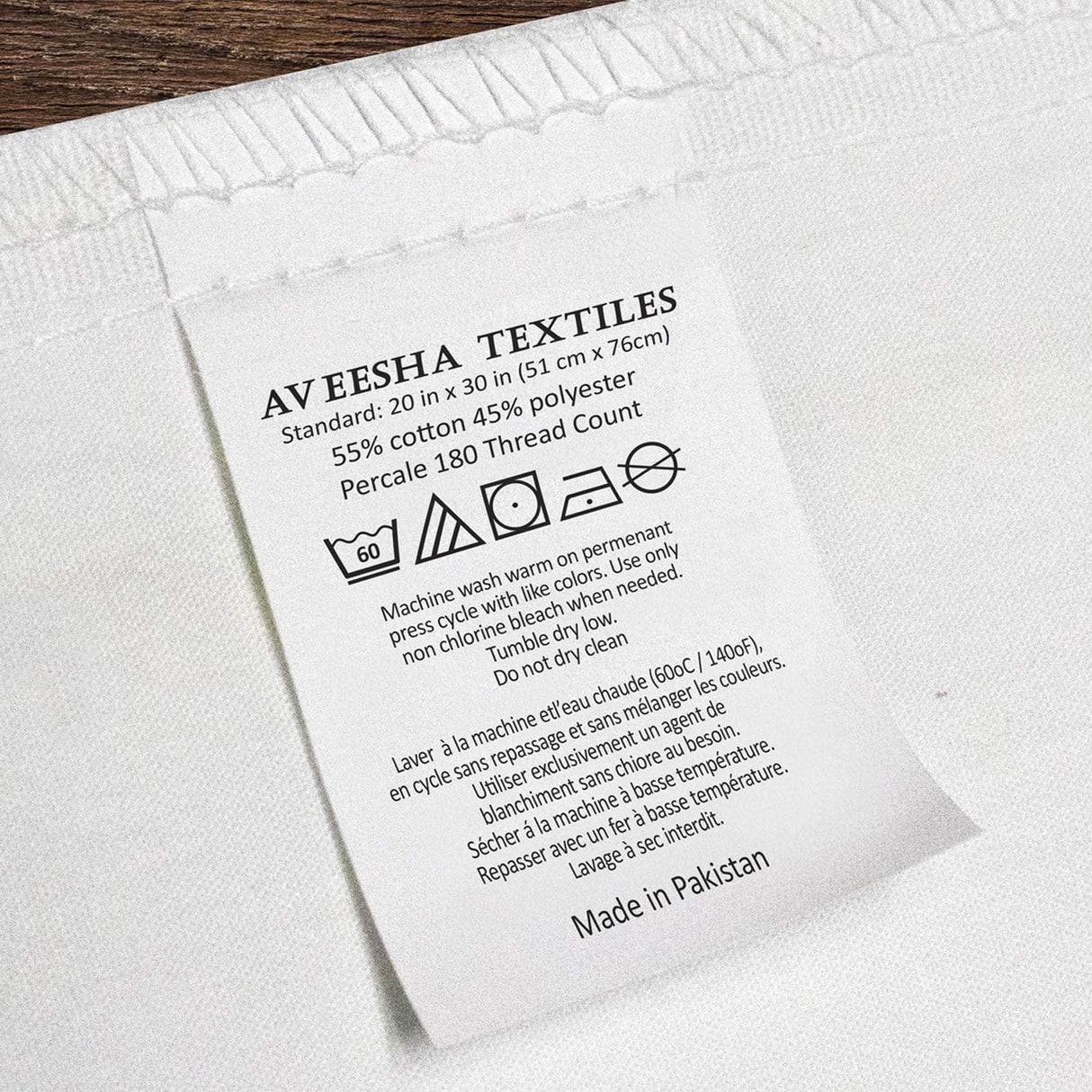 Aveesha 12 Pack Poly Cotton Pillow Cases - White Pillowcases - 180 Thread Count Percale Weave Pillow Covers - Perfect for Home, Hotels and Hospital Use (Queen 20" x 30") Aveesha