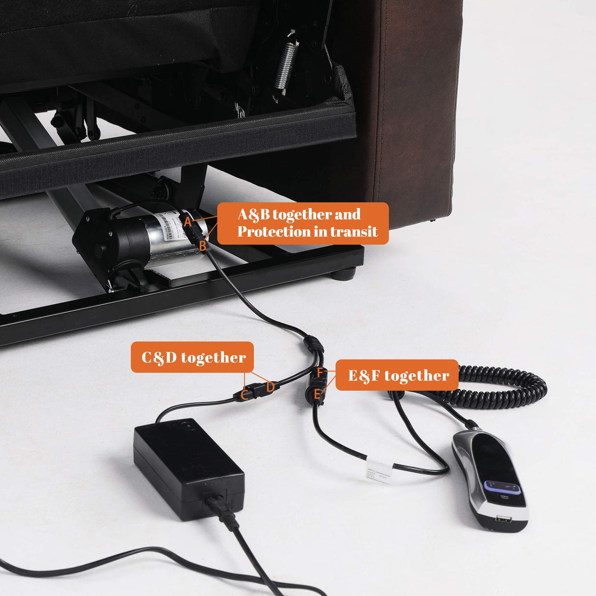 S*MAX Lift Chairs Recliners for Elderly Power Recliner Chairs Full Air Leather Electric Recliner Chairs Side Pockets USB Charge Port and Remote Control Power Lift Recliners Brown S*MAX