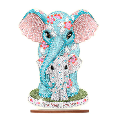 antor Elephant Diamond Painting Desktop Ornament DIY 5D Animal Diamond Art Tabletop Decoration for Home Living Room Office Table Top Christmas Gifts
