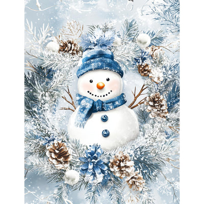 JOASURA Christmas Diamond Art Kits for Adults,DIY Snowman Diamond Painting Round Full Drill 12x16in,5D Diamond Dots Art for Beginning Xmas Home Wall Decor