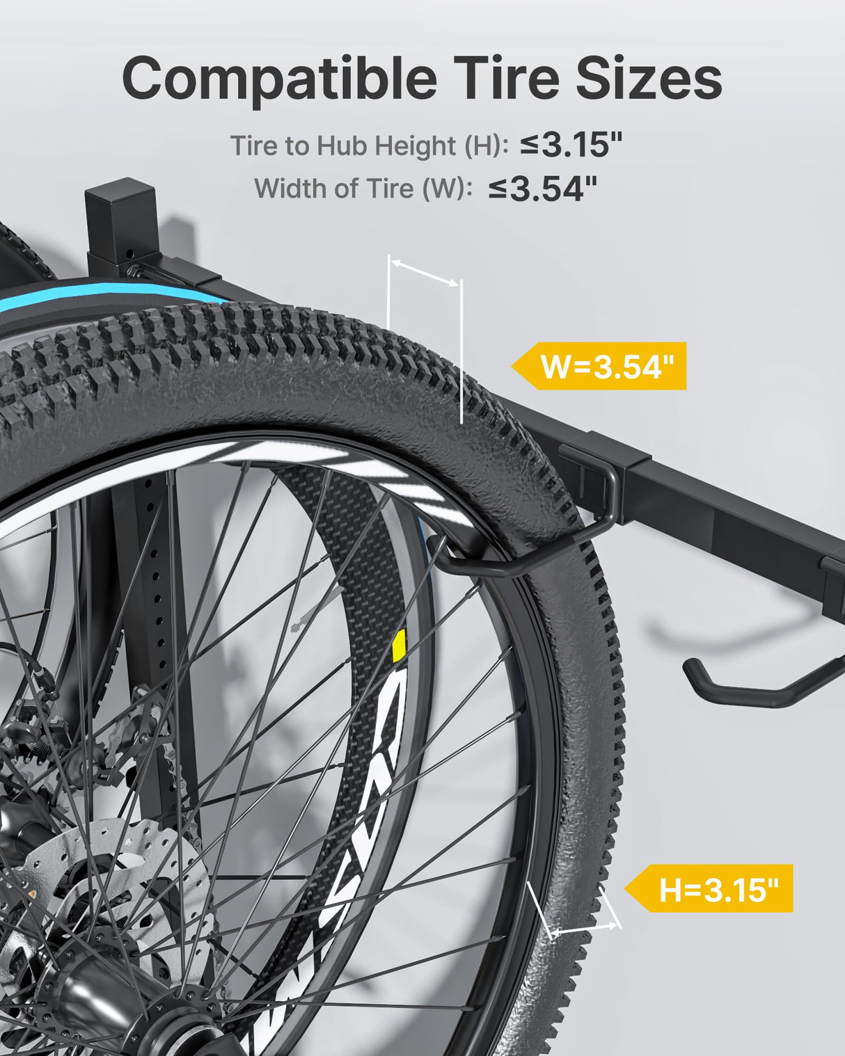 monTEK Freestanding Bike Storage Rack for 5 Bikes, Heavy Duty 350LBS Vertical Bike Stand with 5 Bike Hooks & 6 Helmet Hooks, Indoor and Outdoor Bike Storage Rack with Locking Casters monTEK