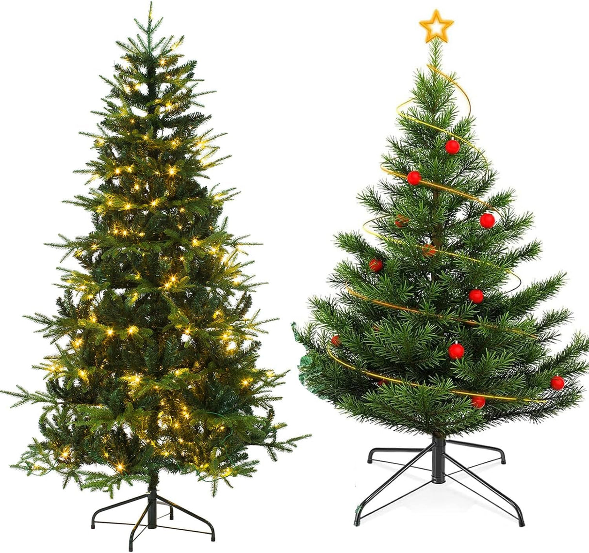 20 Inches Christmas Tree Stand for Artificial Trees,Bold Upgraded Version Base Metal Xmas Tree Folding Replacement Holder, Folding Christmas Tree Base for 3—10 Ft Artificial Trees Flyowl