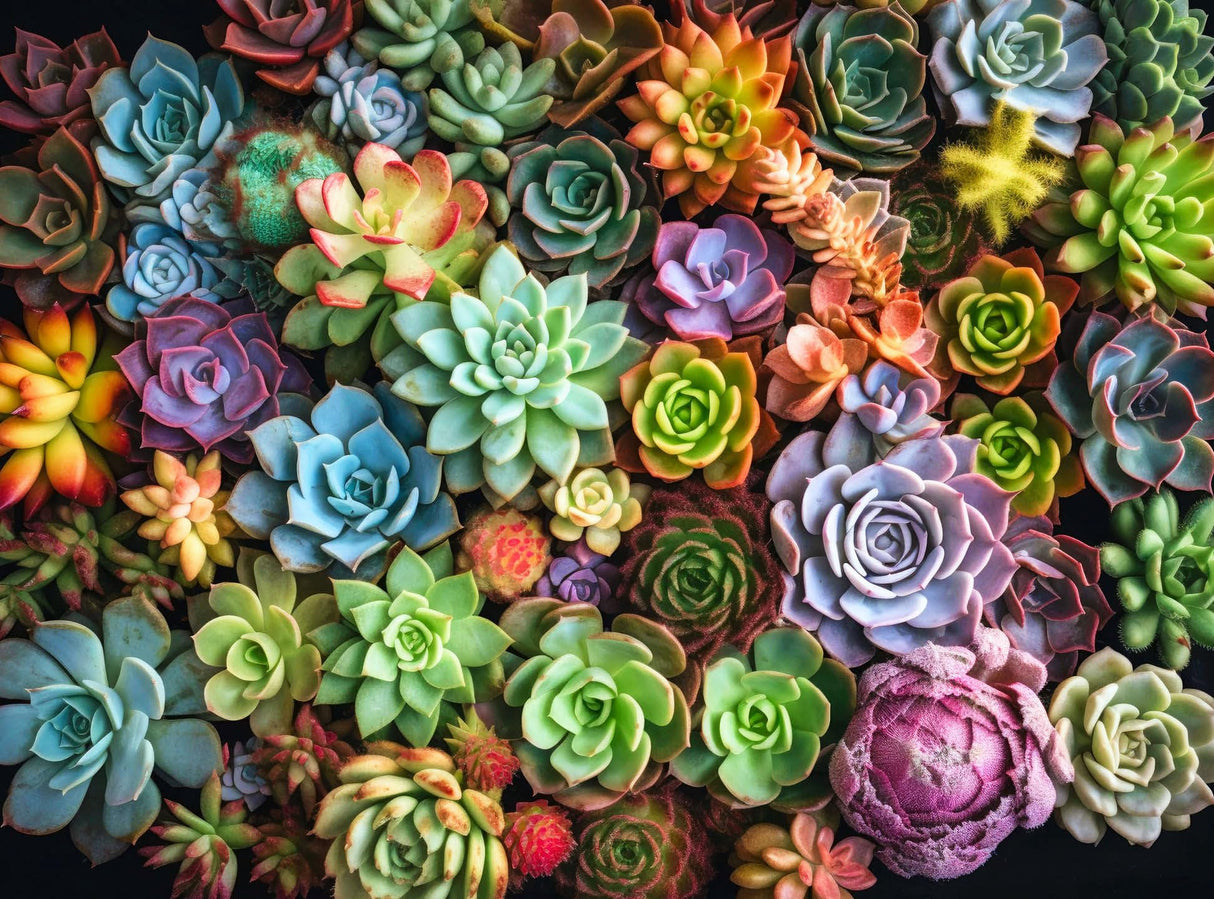 Cross & Glory - Succulent Symphony - 1000 Piece Jigsaw Puzzle for Adults | Premium Quality | Colorful Artwork Puzzle | Brain Teasing Fun & Perfect Wall Art Cross & Glory