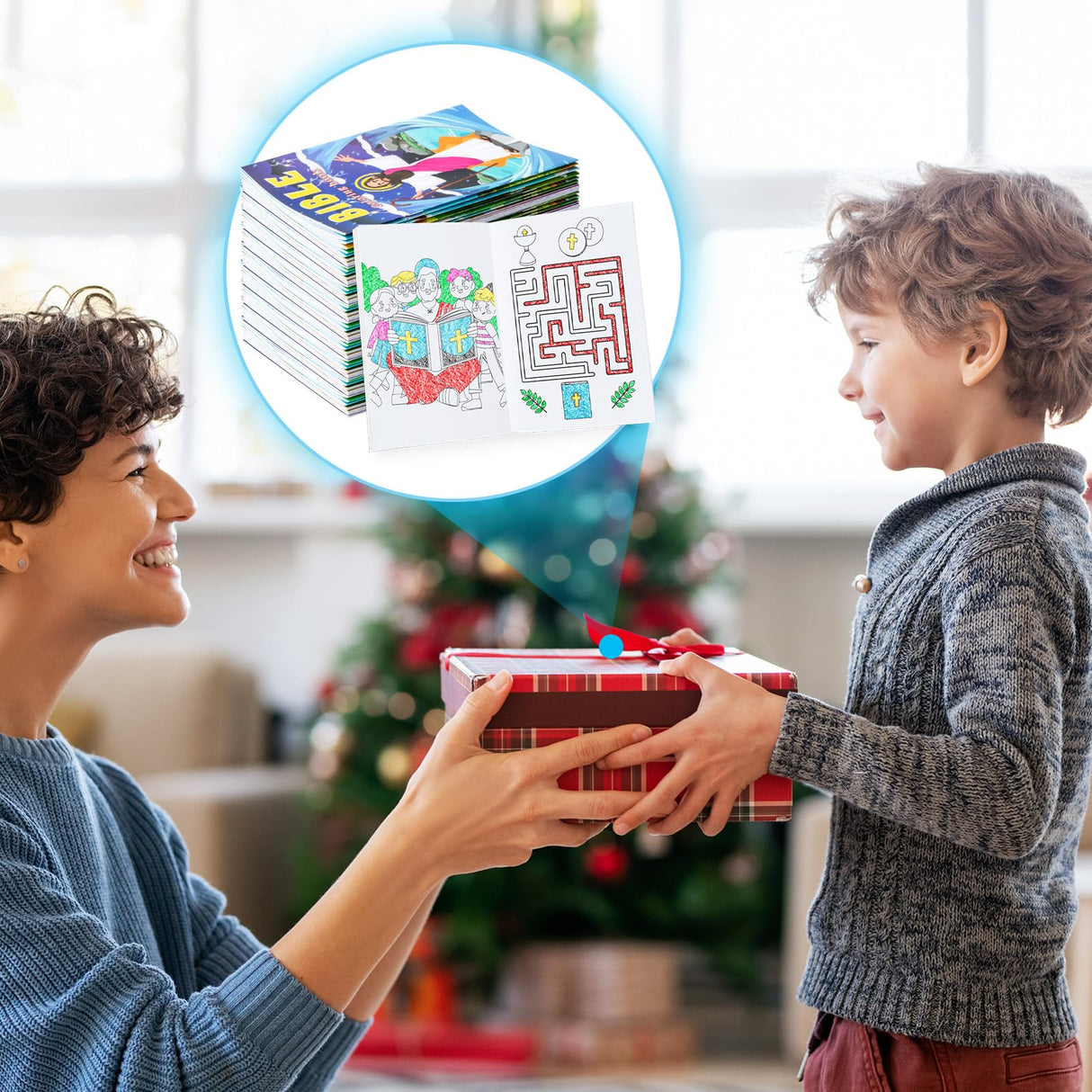 BenLouis 24 Pcs Christian Mini Coloring Books Kids Bible Verse Religious Party Favors Small Activity Books Bulk for Kids Operation Christmas Child Sunday School Goodie Bags Stuffers Gifts Travel BenLouis