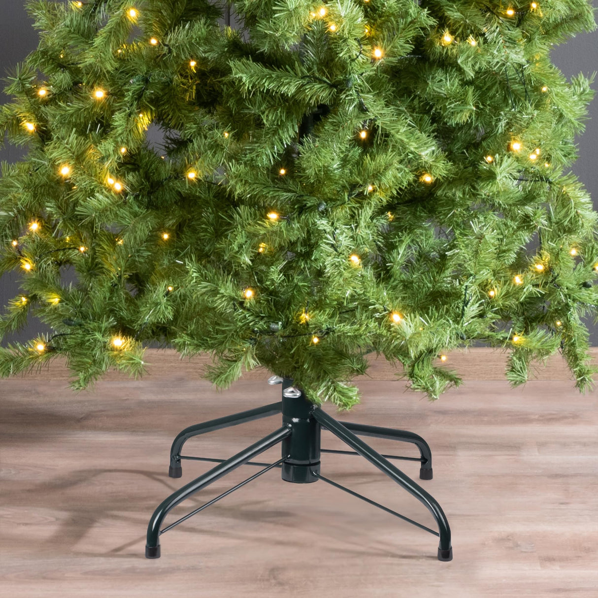 JSungo Folding Christmas Tree Stand, 16.3inch Replacement Christmas Tree Base for 4-6 Feet Artificial Tree, Metal Xmas Tree Holder Fits 0.5 - 1.37 Inch Tree Pole, DarkGreen JSungo