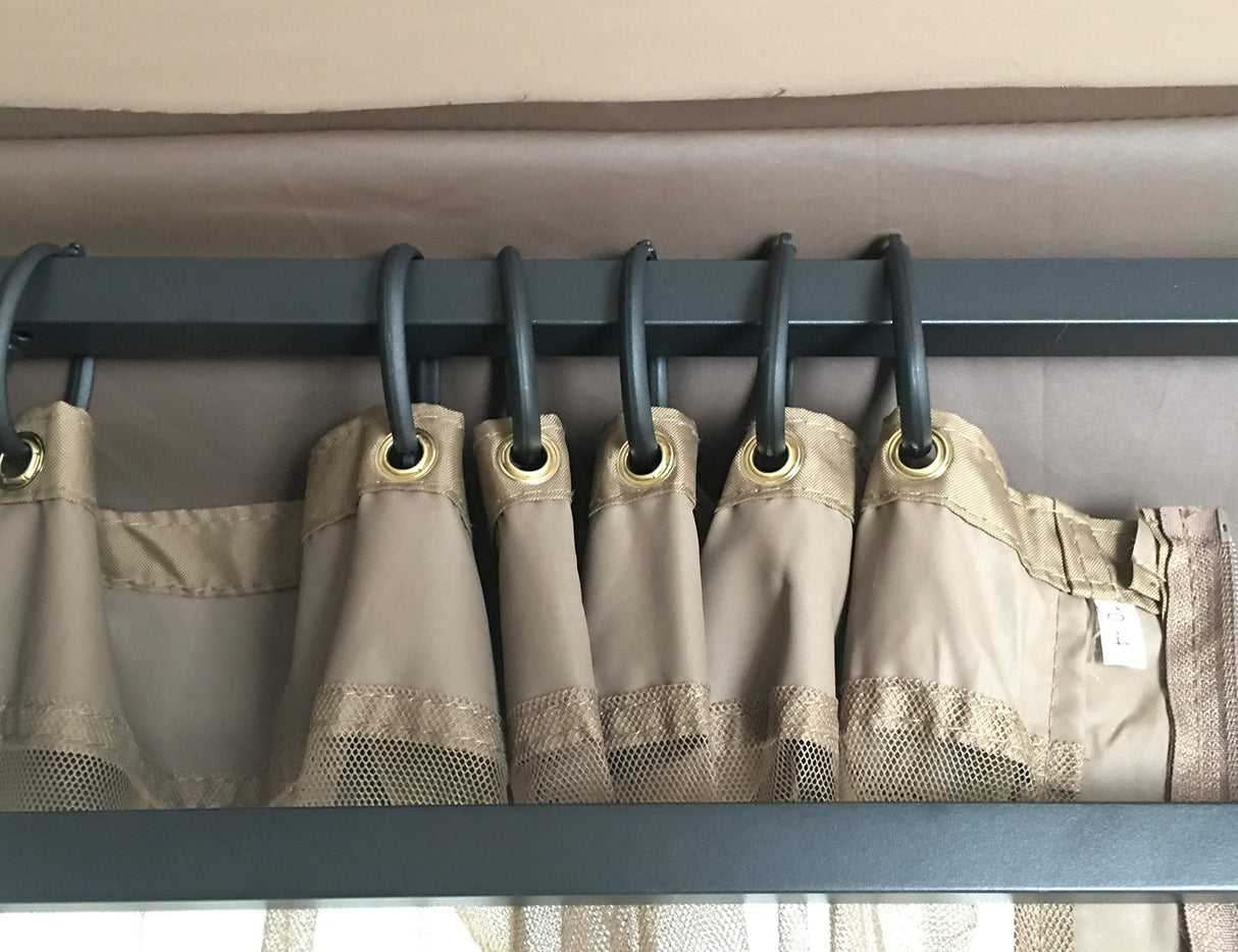 APEX GARDEN 10' x 10' Gazebo Replacement Mosquito Netting (Tan) APEX GARDEN