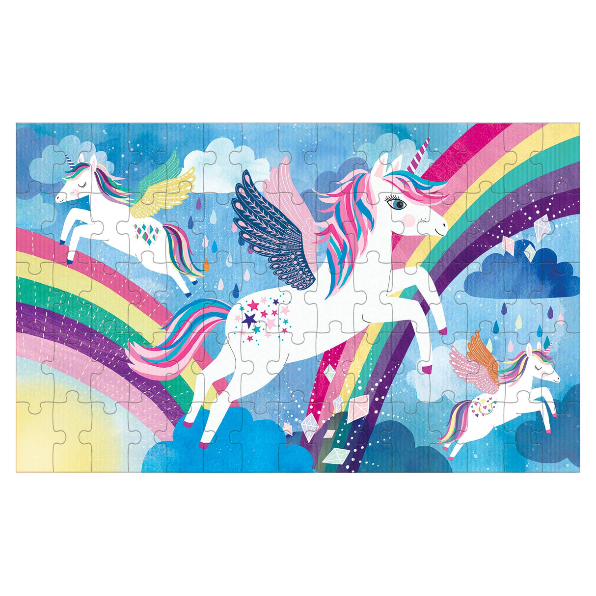 Mudpuppy Unicorn Magic 75 Piece Lenticular Puzzle from Mudpuppy - Exciting and Innovative Jigsaw Puzzle for Kids, 17.75" x 11", Watch The Completed Puzzle Transform Before Your Eyes, Ages 5+ Mudpuppy