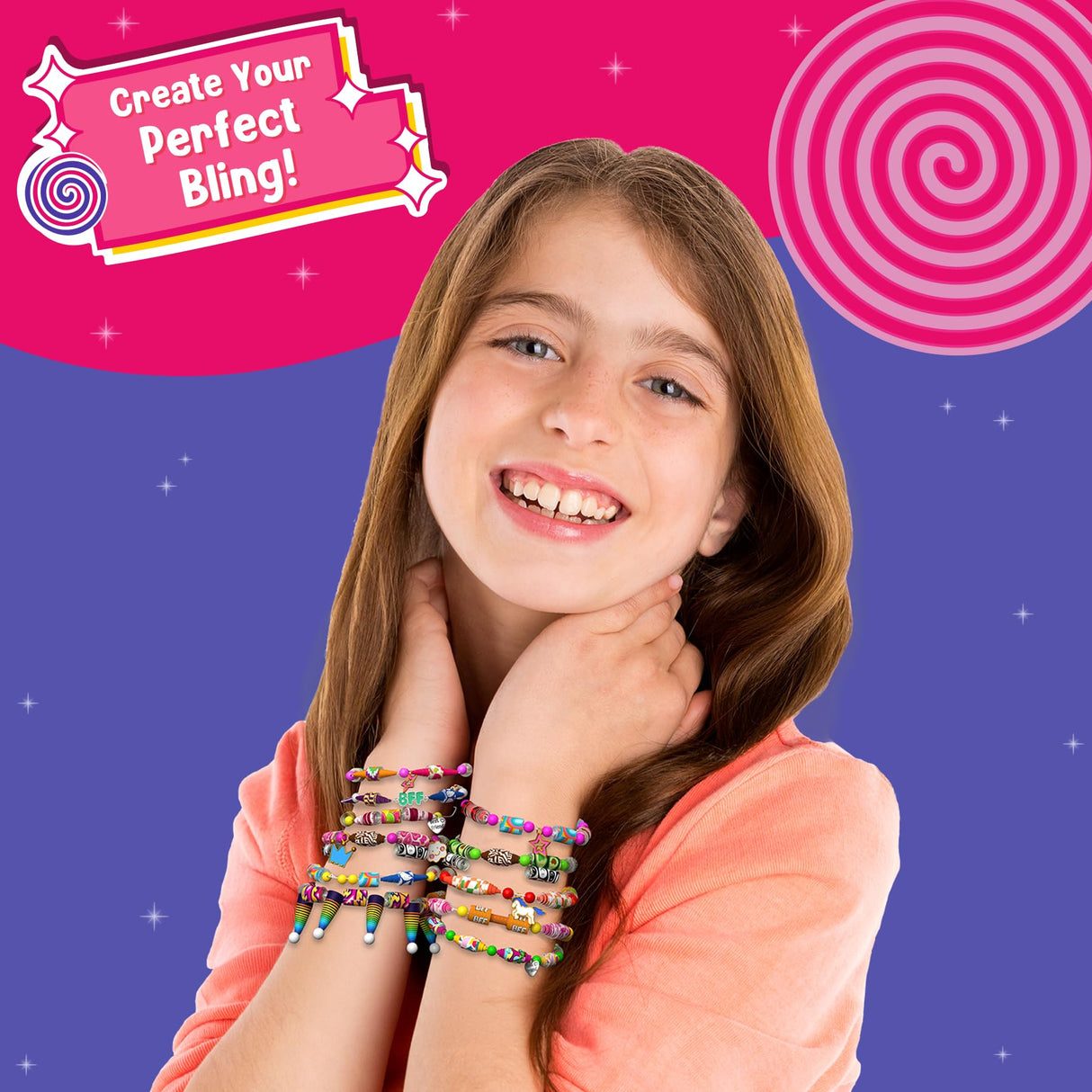 Skillmatics Craft Activity - Roll-Up Beads Friendship Bracelets DIY Kit, 400+ Charms & Beads, Jewelry Making Kit, Create 25+ Bracelets, Gifts for Kids Ages 6, 7, 8, 9, 10, 11, 12, 13 Skillmatics