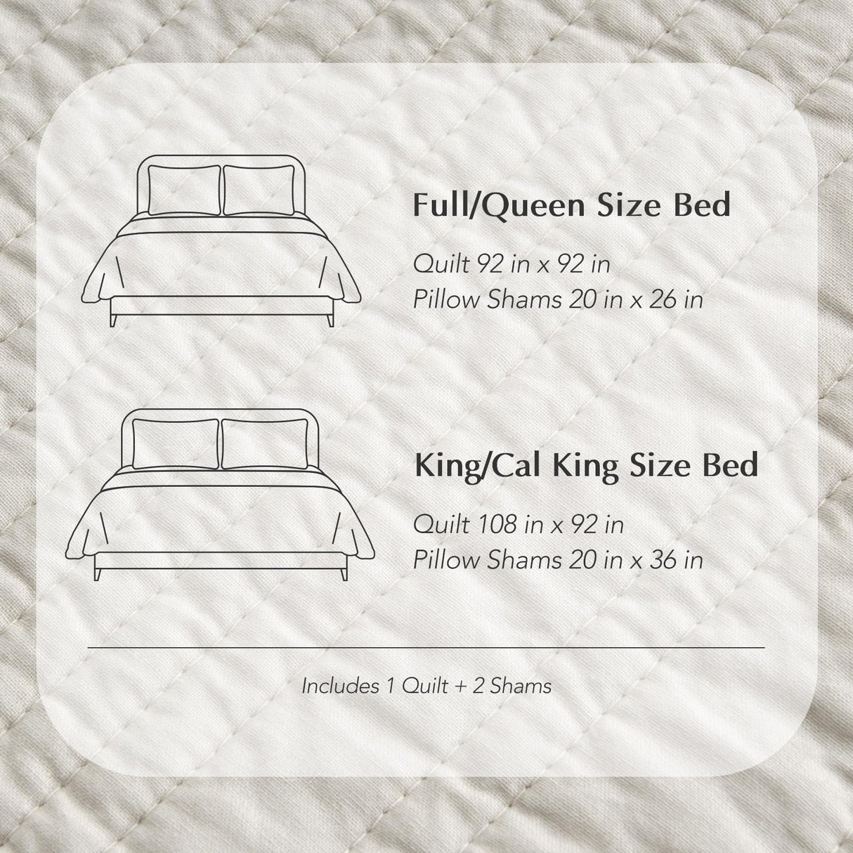 EVERGRACEHOME 100% Cotton Modern Lines Quilt Set King Size, Pre-Washed Soft Striped Coverlet Bedspread, 3 Piece Lightweight Bedding Set for All Season, with 2 Pillow Shams, Birch EVERGRACEHOME