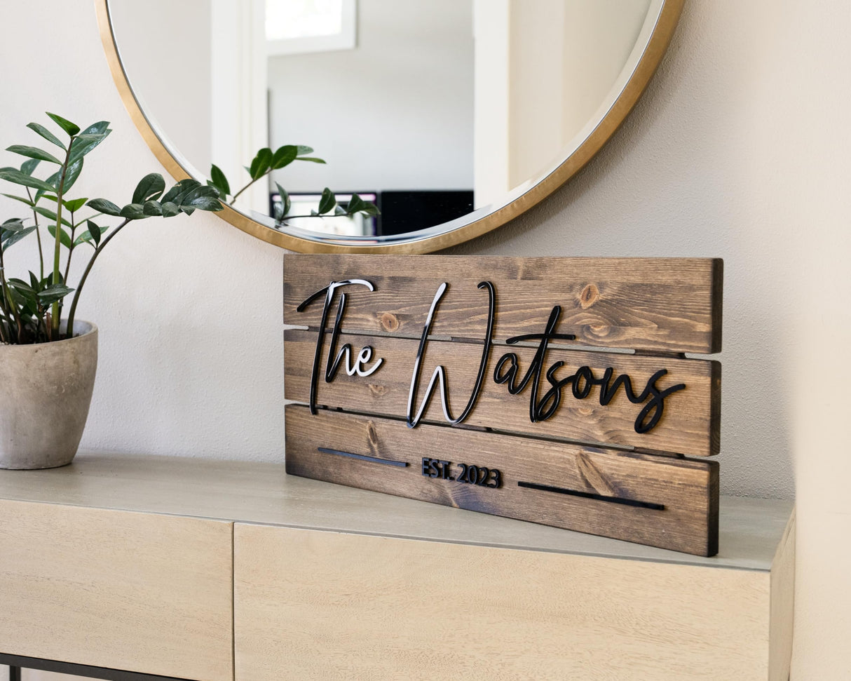 Personalized Family Name Sign - Wedding Gift - Last Name Pallet Sign - Home Wall Decor - Anniversary Gift APKcompany