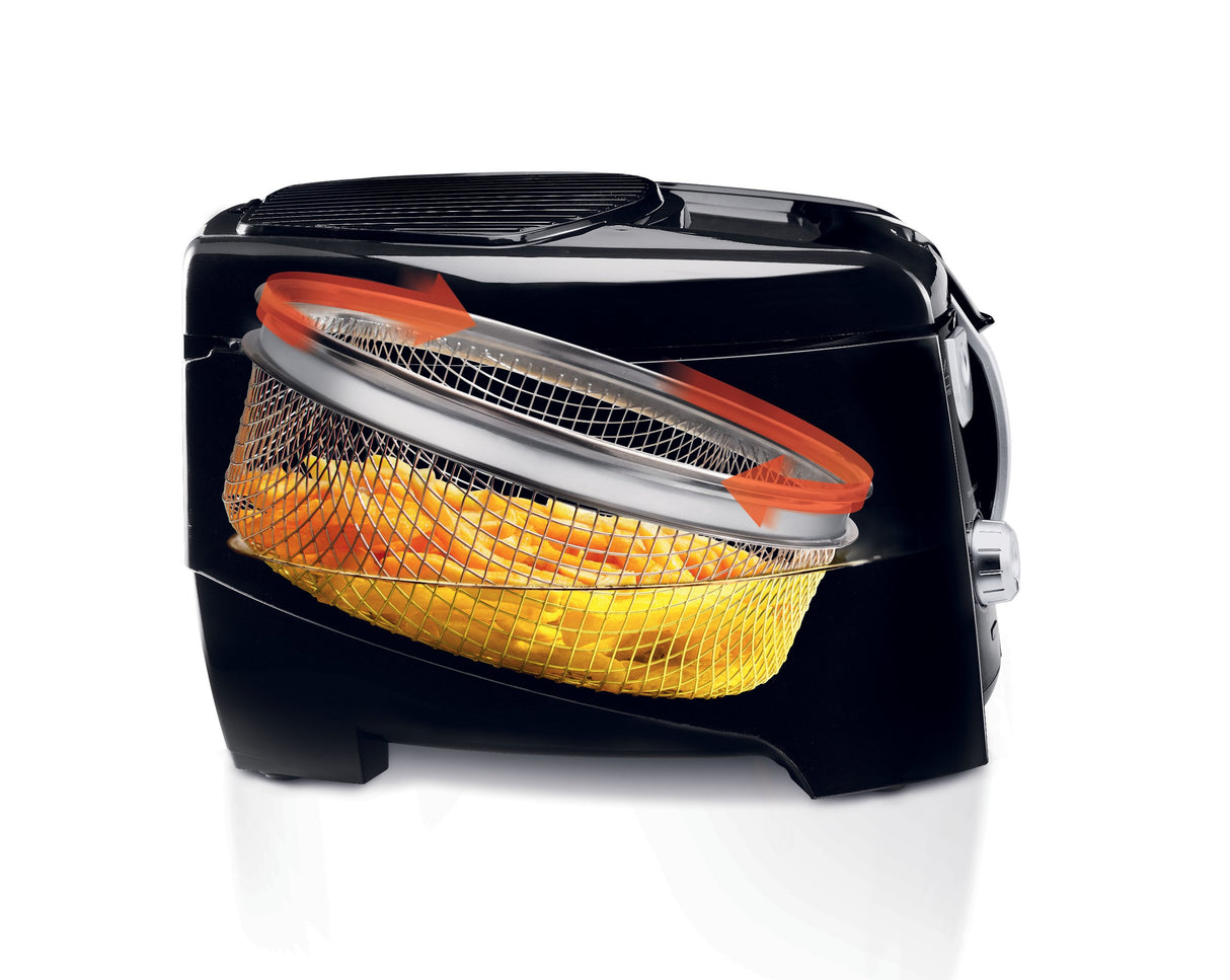 De'Longhi D895 DeLonghi D28313UXBK Roto Deep Fryer, Black/Silver De'Longhi
