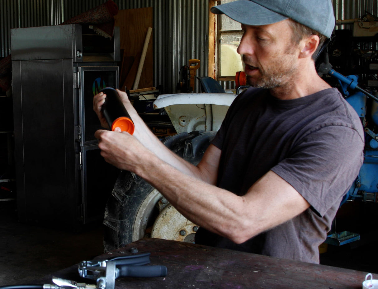 LockNLube Easy-Prime Pistol-Grip Grease Gun. Includes Our Patented Grease Coupler (Locks on, Stays on, Won't Leak!) Plus a 20" Hose and in-line Hose Swivel. LockNLube