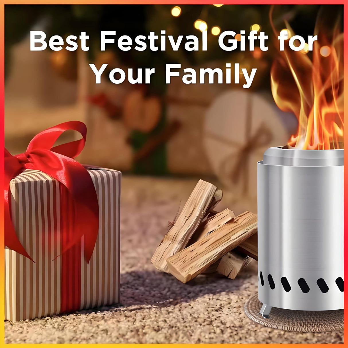 HGD Tabletop Fire Pit, Smokeless Firepit Outdoor, Mini Fire Pit for with Carry Bag for Camping Backyard Patio Garden Picnic,Silver HGD