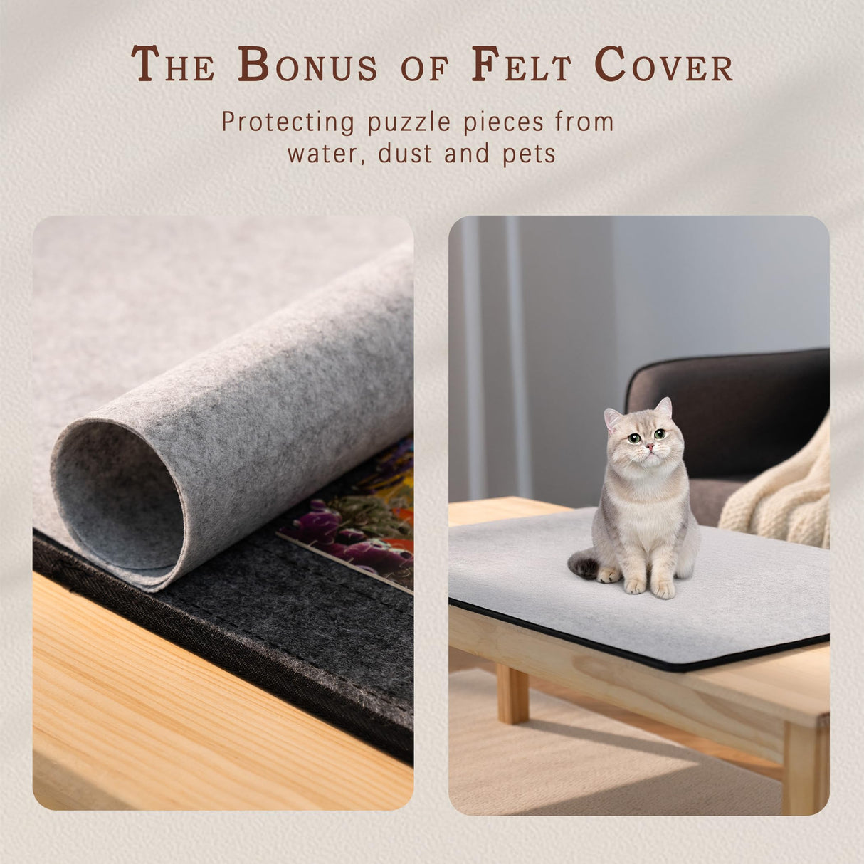 Becko US 1500 Piece Jigsaw Puzzle Board with 6 Trays & Cover, Foldable Puzzle Mat with Auxiliary Lines for Puzzle Storage Saver, Lightweight & Portable, for 1500 1000 750 500 Pieces Jigsaws Puzzles