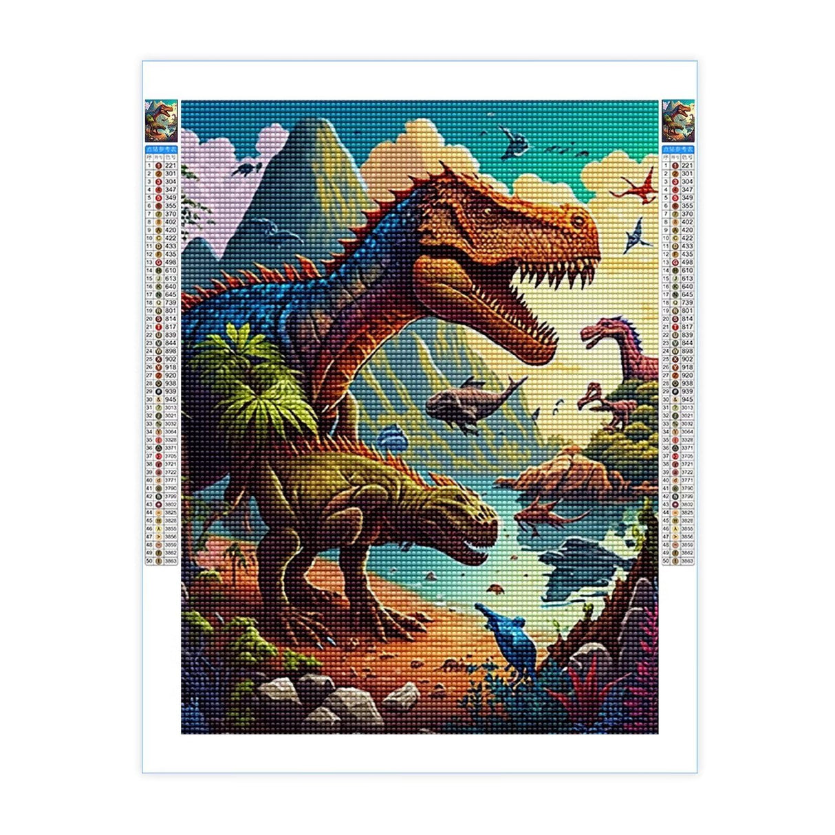 Dinosaur Diamond Painting Kits for Adults Beginner, DIY Diamond Paintings with Diamonds Picture Gem Art Crafts for Adult Decor 12x16 inch Noche