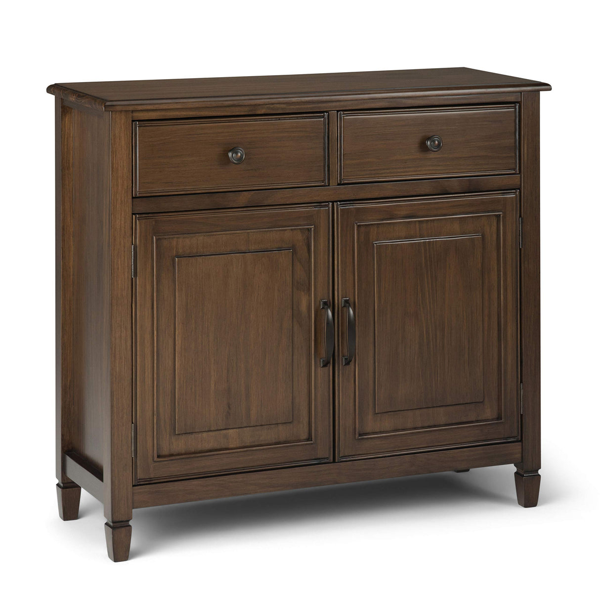SIMPLIHOME Connaught SOLID WOOD 40 Inch Wide Traditional Storage Cabinet in Rustic Natural Aged Brown, For the Living Room, Entryway and Family Room SIMPLIHOME