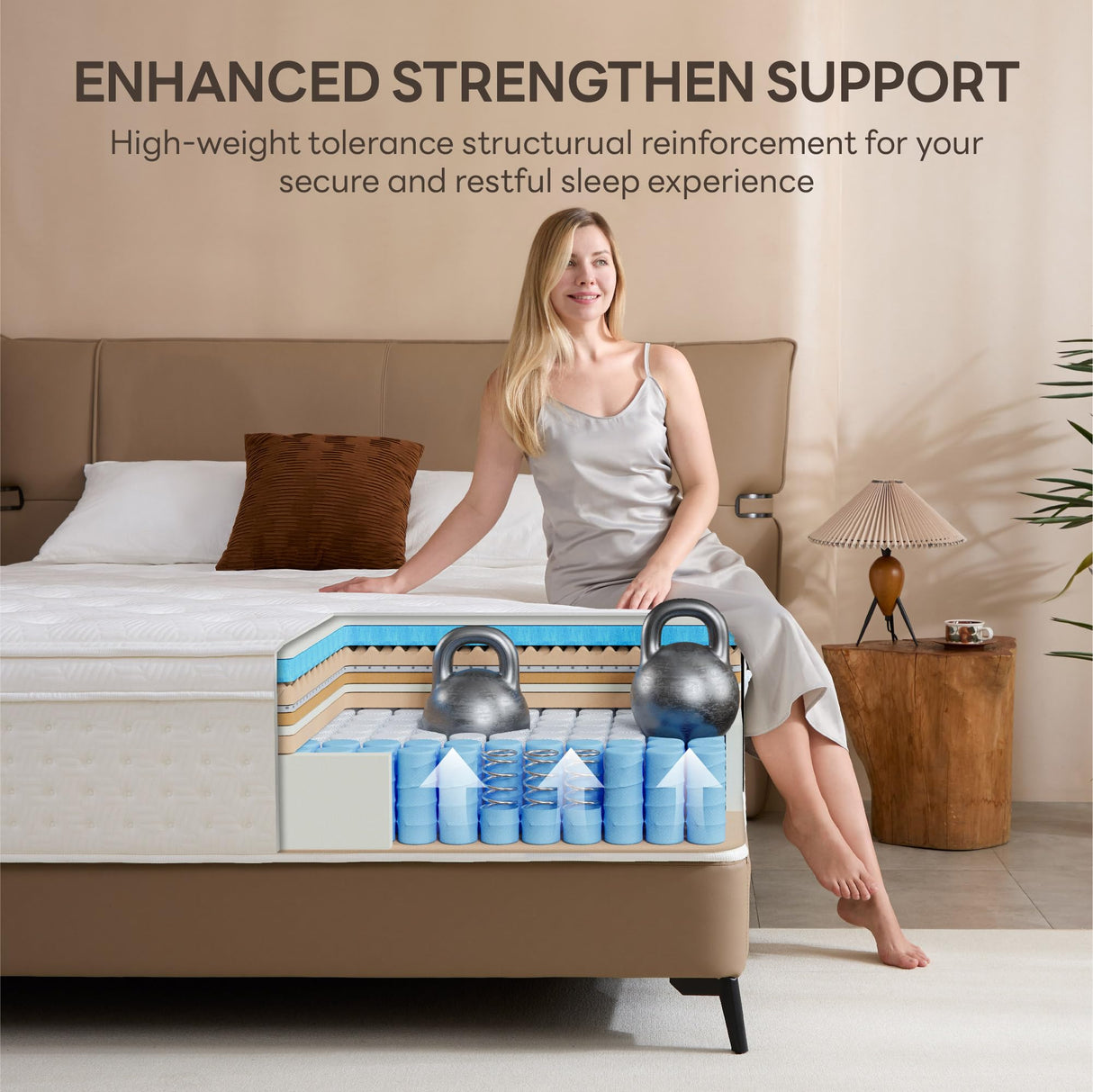 LIKIMIO 10 Inch Twin Mattress, Cool Hybrid Mattress in a Box, Gel Memory Foam, Individual Pocket Springs for Strong Edge Support, Motion Isolation, Pressure Relief, Oeko-TEX & CertiPUR-US, SG Made LIKIMIO