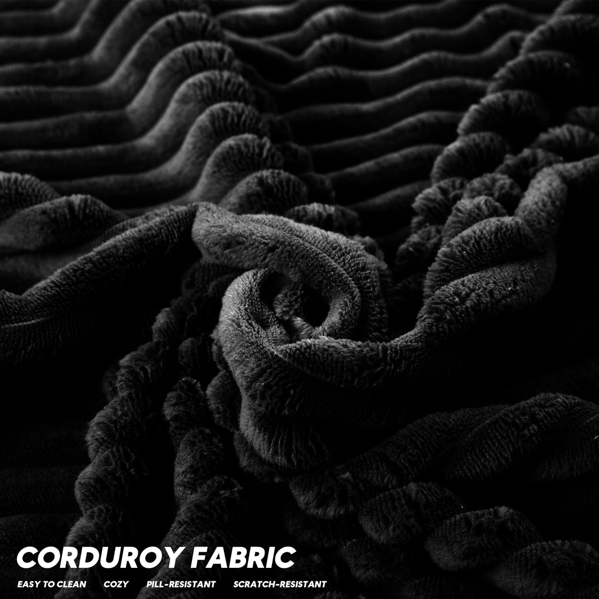 Oversized Cloud Boneless Couch with Chaise, Modern Modular Sofa with Deep Seat, Various Combinations Upholstered Couches with Storage, No Assembly Required-Black ZEIINPA