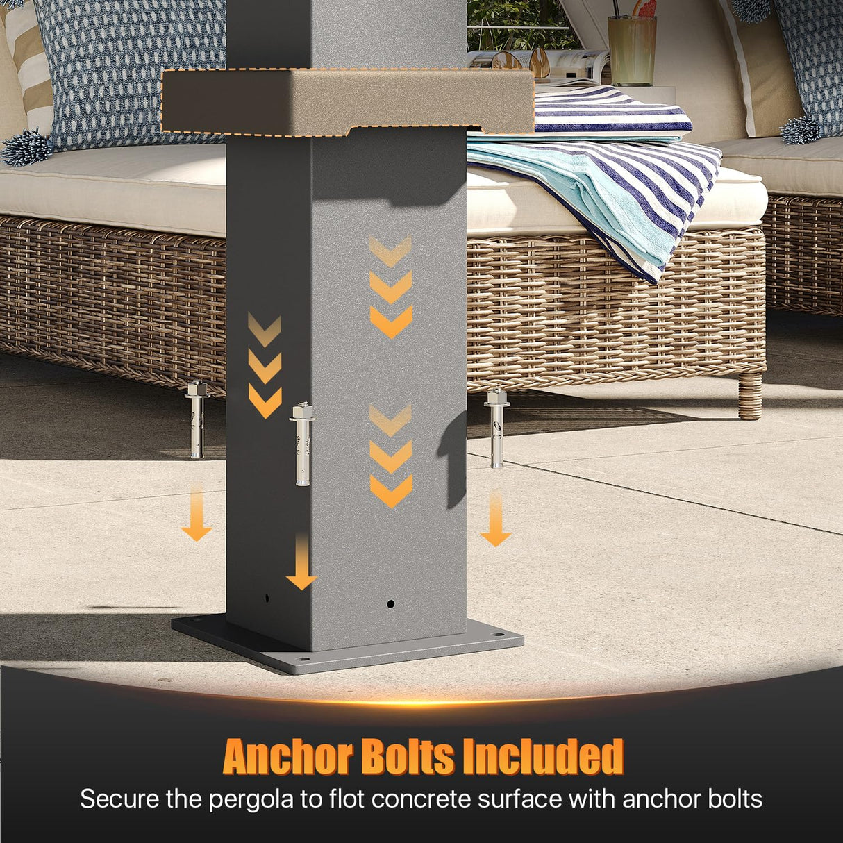 Jolydale Louvered Pergola 10' x 12' Outdoor Aluminum Pergola with Adjustable Top for Decks, Gardens and Backyards, Gray Jolydale