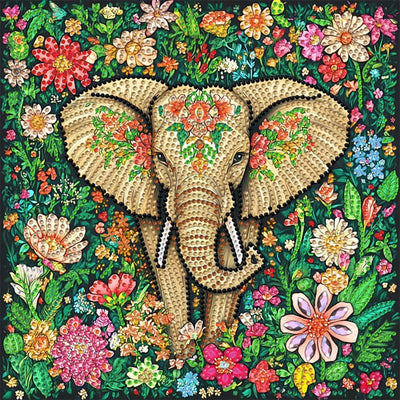 Anuver Diamond Painting Kits for Adults, Elephant 5D Special Shape Crystal Rhinestones Diamond Painting for Beginners, Diamond Art Kits for Home Wall Decoration, 12×12 Inch