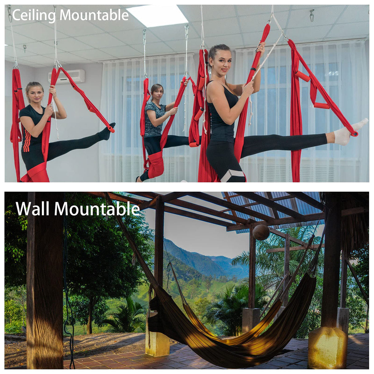 ABuff 1100 lb Heavy Duty Hammock Hanging Kit for Hammock Stands, Yoga & Brazilian Hammocks Hooks, 2-Pack Swing Chair Hammocks Ceiling Fan Sandbag Hook Load-Bearing Hook Shade Net Diamond Fixing Hook ABuff